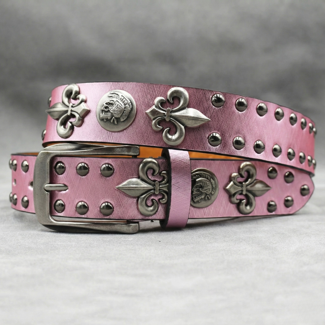 Scale Crest Studded Belt