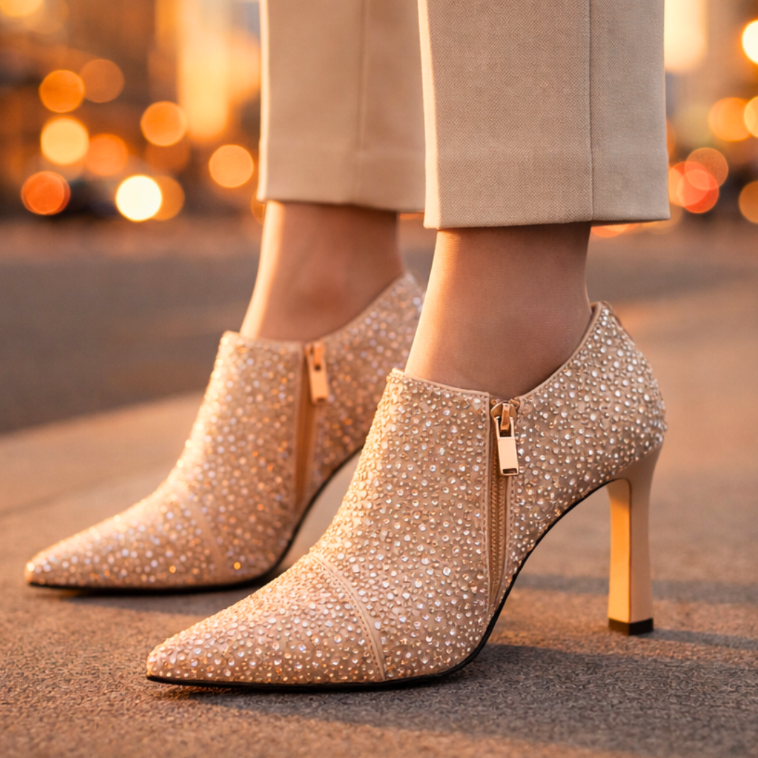 Sofia Rae Rhinestone Kitten Heels