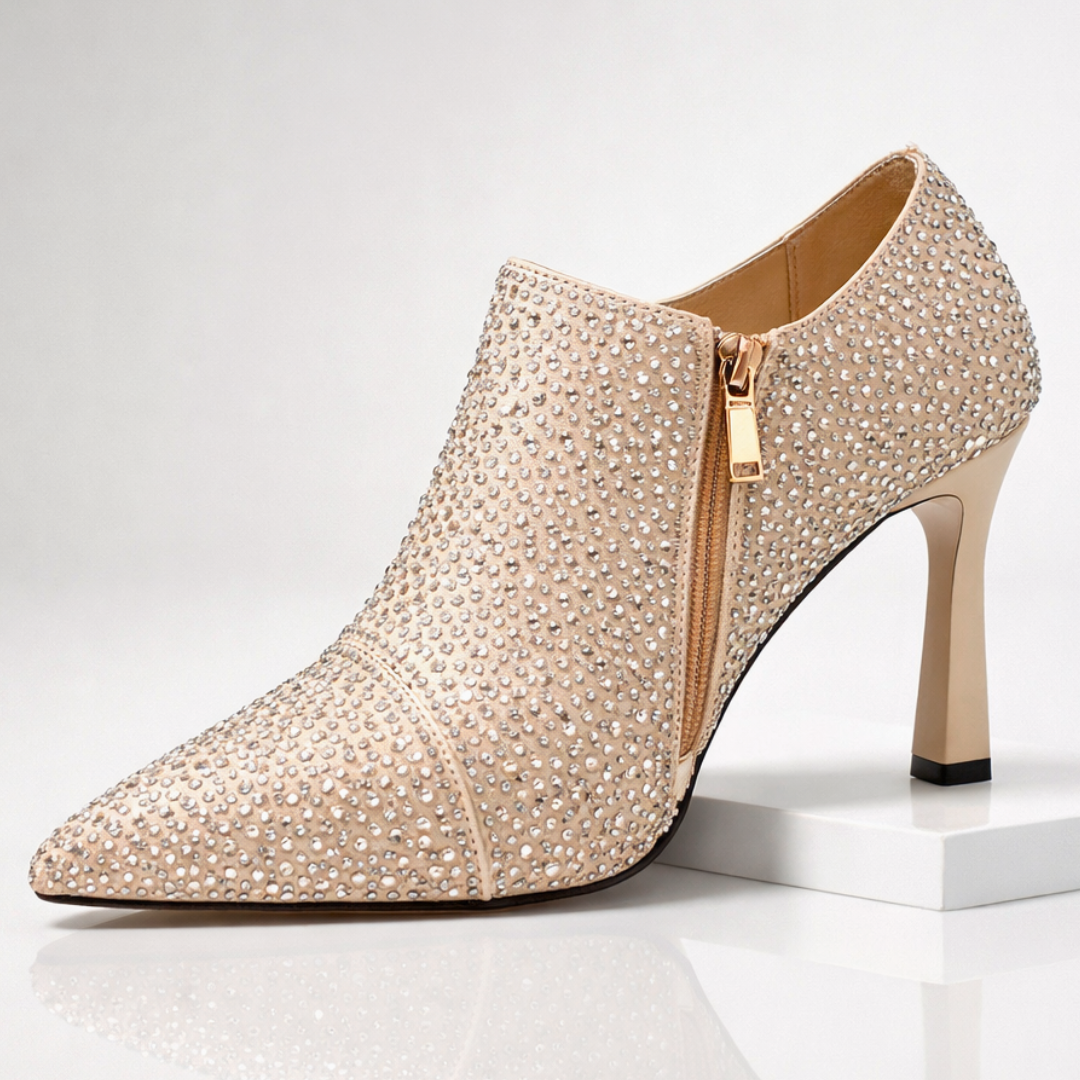 Sofia Rae Rhinestone Kitten Heels