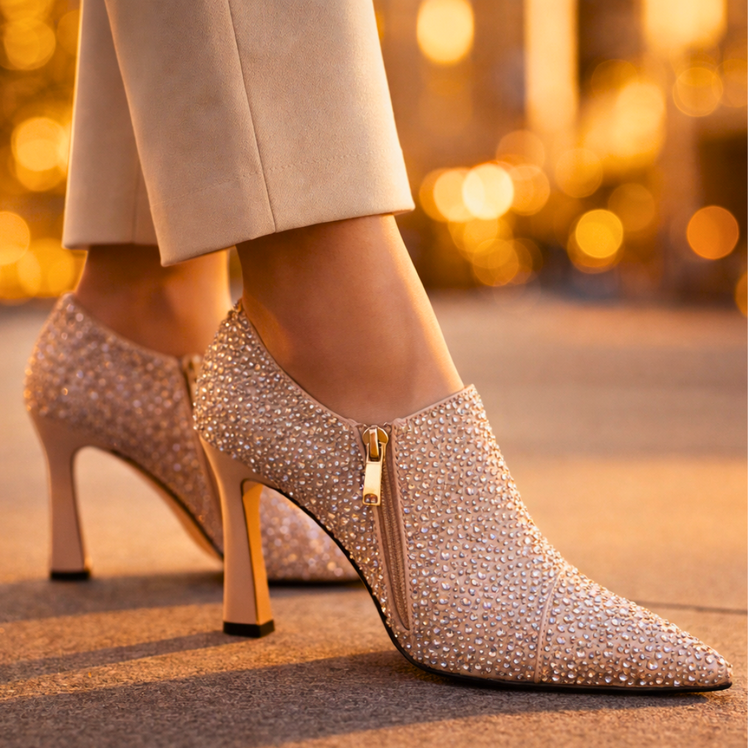 Sofia Rae Rhinestone Kitten Heels