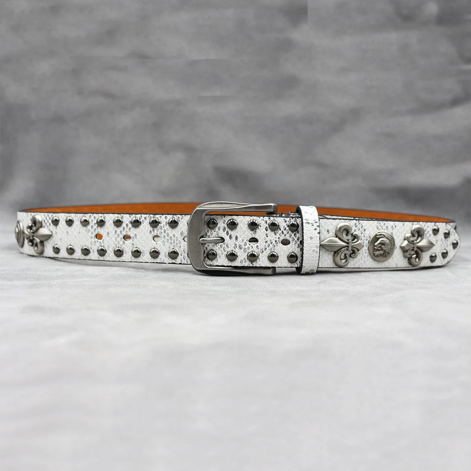 Scale Crest Studded Belt